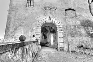 Entryway to the castle interior in Cesky Krumlov