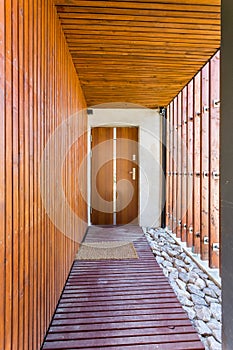Entryway to a modern house