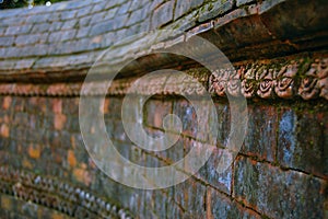 Entryway Wall Decor. Selective focus. Hindu temple