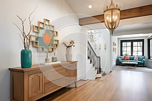 entryway where old tudor style meets a new modern annex