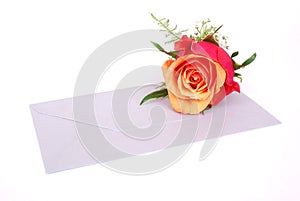 Envelop with rose photo