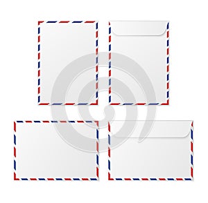 Envelope a4. Paper white blank letter envelopes for vertical and horizontal document.