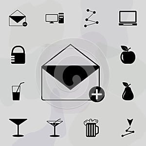 envelope add icon. web icons universal set for web and mobile