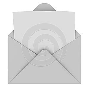 Envelope with blank letter