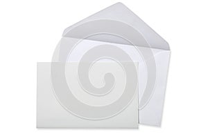 envelope with blank note