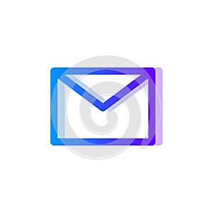 Envelope blue purple gradient icon
