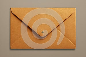 Envelope on brown background Ai photo