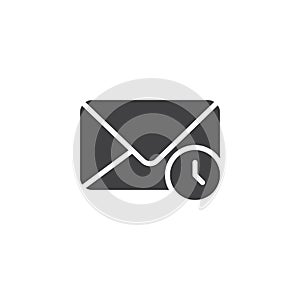 Envelope and clock vector icon