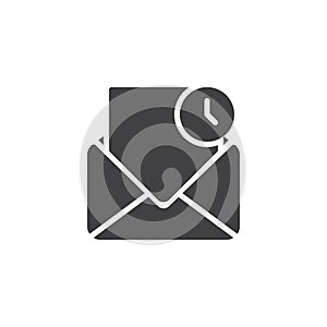 Envelope and countdown mail vector icon