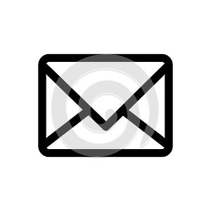 Black line style email icon