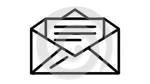 Envelope with Document Symbol, Mail Content, vector design Generative AI