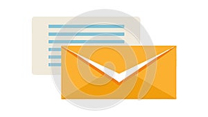 Envelope with Documents Icon, Mail Message Communication Vector, vector design Generative AI