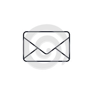 Envelope, email letter, mail thin line icon. Linear vector symbol