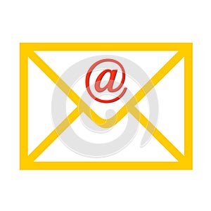 Envelope with email symbol