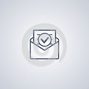 Envelope line icon; email line icon