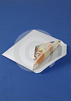 Envelope with euro bills