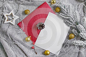 Envelope, frame banner holiday gift dream tree branch, alarm clock christmas background