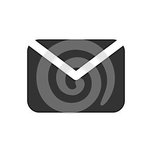 Envelope glyph vector icon
