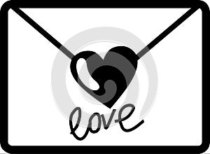 Envelope with heart icon