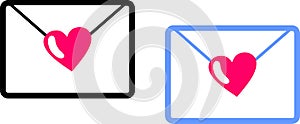 Envelope with heart icon