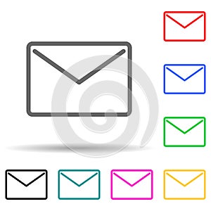 the envelope icon. Element of simple icon for websites, web design, mobile app, info graphics. Thick line icon for website design