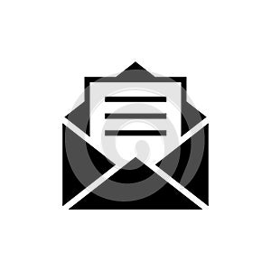 Envelope icon flat vector template design trendy