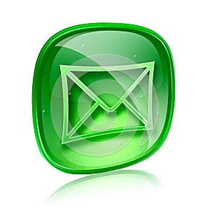 envelope icon green glass.