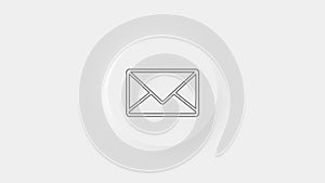 Envelope icon isolated on white background. Received message concept. New, email incoming message, sms