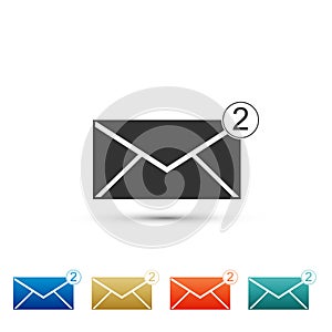 Envelope icon isolated on white background. Received message concept. New, email incoming message, sms. Mail delivery