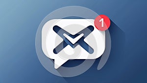 New email message notification is showing one unread email