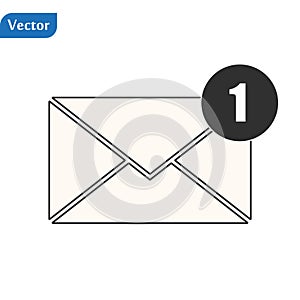 Envelope Icon in trendy flat style isolated on grey background. Mail symbol for your web site design, logo, app, UI. Vector