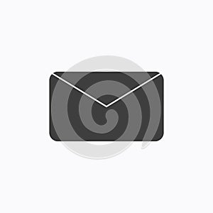 Envelope icon on white isolate