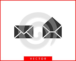 Envelope icons letter. Envelop icon vector template. Mail symbol element. Mailing label for web or print design