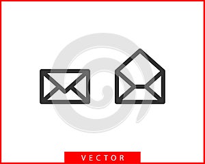 Envelope icons letter. Envelop icon vector template. Mail symbol element. Mailing label for web or print design