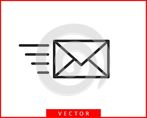 Envelope icons letter. Envelop icon vector template. Mail symbol element. Mailing label for web or print design