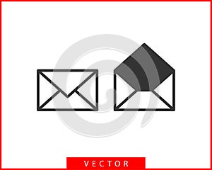 Envelope icons letter. Envelop icon vector template. Mail symbol element. Mailing label for web or print design