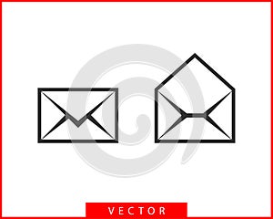 Envelope icons letter. Envelop icon vector template. Mail symbol element. Mailing label for web or print design