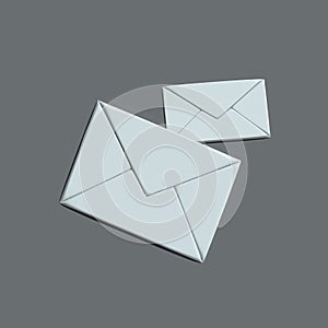 Envelope letters 3D rendering