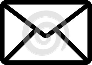 Envelope linear icon as incoming message