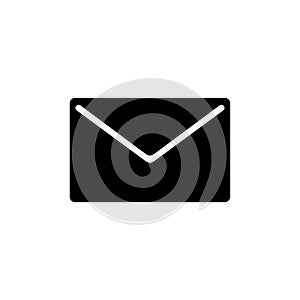 Envelope Mail, Email Letter, Message. Flat Vector Icon illustration. Simple black symbol on white background. Envelope Mail, Email