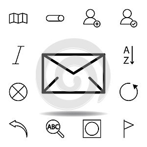 envelope, mail icon. Can be used for web, logo, mobile app, UI, UX