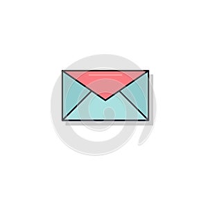 Envelope mail icon paint illustration isolated vector sign symbol logo on white background