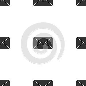 Envelope mail icon for web. Flat design illustration. Vector