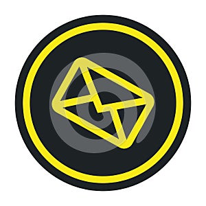 Envelope mail isolated icon