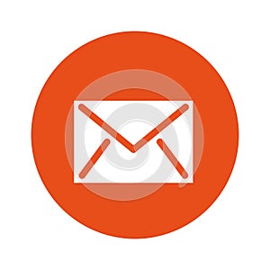Envelope mail isolated icon