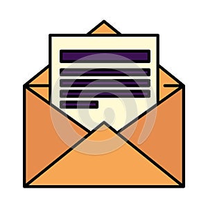 Envelope mail isolated icon