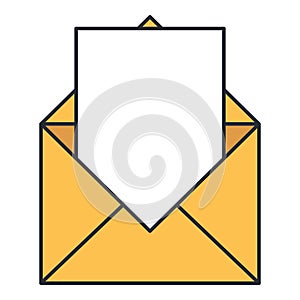 Envelope mail isolated icon