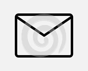 Envelope Mail Line Icon Letter Email Message Correspondence Postal Post Memo Business Communication Thin Sign Symbol Vector Web