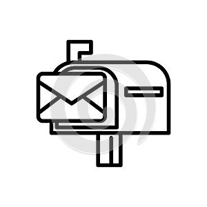 Envelope mail in mailbox postal service