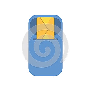 Envelope mail in mailbox postal service